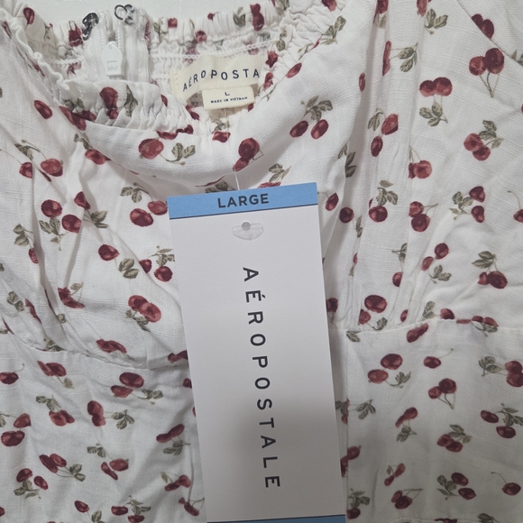 Aeropostale White and Red Floral Mini Dress - Picture 3 of 4